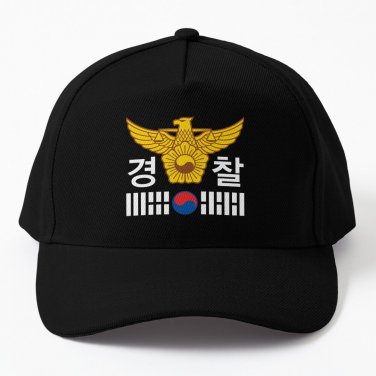 Korean Police Mark Baseball Cap Casquette Funny Hat Boonie Hat