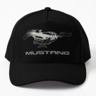 Ford Mustang GT Logo Emblem Design (White on Black) Baseball Cap Hat Casquette Snapback