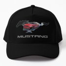 Ford Mustang GT Logo Emblem Design (Red on Black) Baseball Cap Hat Casquette Snapback