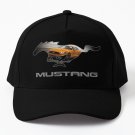 Ford Mustang GT Logo Emblem Design (Orange on Black) Baseball Cap Hat Casquette Snapback