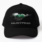 Ford Mustang GT Logo Emblem Design (Green on Black) Baseball Cap Hat Casquette Snapback