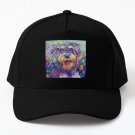 Fun Frisky Full Color Schnauzer Baseball Cap Hat Casquette Snapback Black
