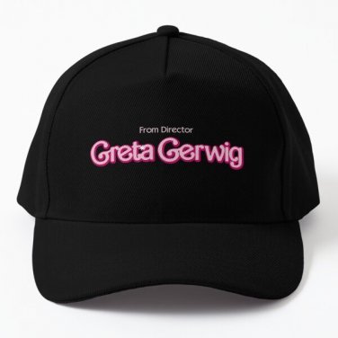 From Director Greta Gerwig Baseball Cap Hat Hip Hop Black Printed Czapka