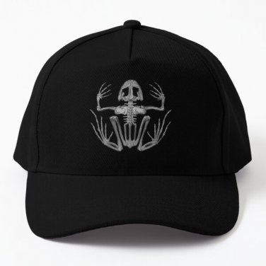 Frog Skeleton Baseball Cap Hat Hip Hop Black Snapback Czapka