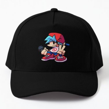Friday Night Funkin Birthday Trend Baseball Cap Hat Czapka Black Hip Hop Printed