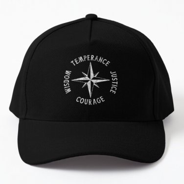 Four Stoic Virtues Temperance Justice Co Baseball Cap Hat Snapback Hip Hop