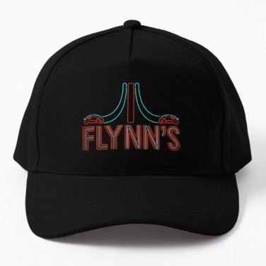 Flynns Place Tron 1980S Baseball Cap Hat Printed Czapka Black Casquette