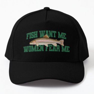 Fish Want Me Fear Me Meme Baseball Cap Hat Snapback Casquette Czapka