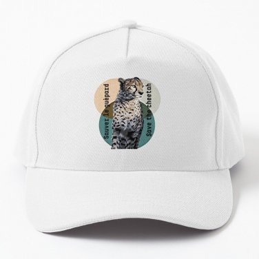 Save Cheetah Baseball Cap Casquette Trucker Hat Snap Back Hat Hip Hop Cap