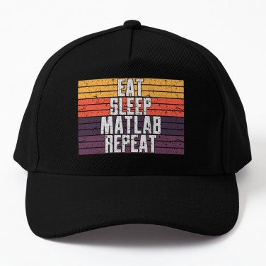 Retro Sunset Eat Sleep Matlab Repeat Programmer Humor Matlab Programming Language Cap Casquette Hors