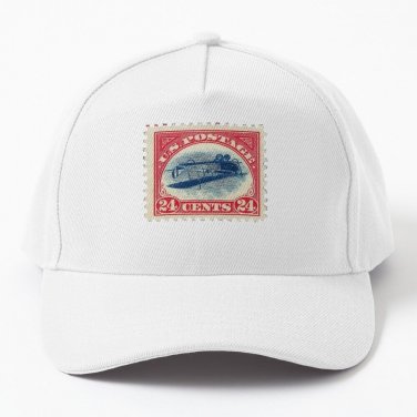 Rare Vintage Airmail 1918 Issue Postage Stamp Baseball Cap Casquette Icon Derby Hat Cap
