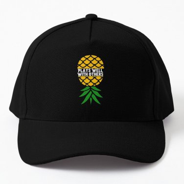 Plays Well With Others Upside Down Pineapple Baseball Cap Casquette Anime Hat Trucker Hat