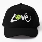 Pickleball Love White Lettering Baseball Cap Casquette Hats