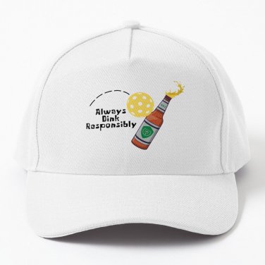 Pickleball Dink Responsibly Beer Bottle Baseball Cap Casquette Sunhat Caps The Hat