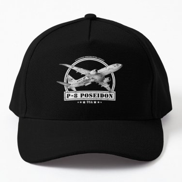 P-8 Poseidon Aircraft Baseball Cap Casquette Hat Black Hat