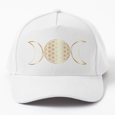 Triple Moon Goddess Flower Life Gold Symbols Baseball Cap Casquette The Hat Anime Hats