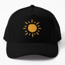Happy Retro Sun Pattern - Yellow Orange Red Palette Baseball Cap Hat Casquette Snapback