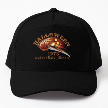 Halloween 1978 Holiday Spooky, Gift Myers Pumpkin Haddonfield Illinois. Cap Hat