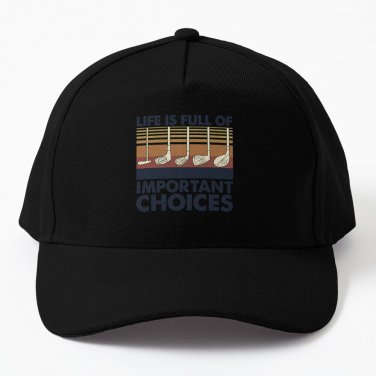Golf - Life is Full of Important Choices Baseball Cap Hat Casquette Snapback