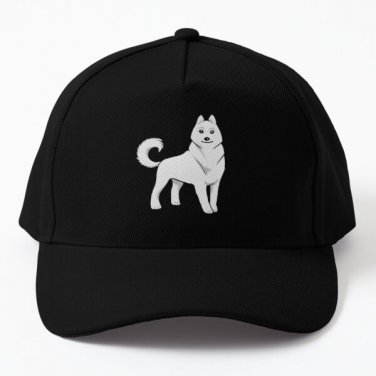 Husky White Baseball Cap Casquette Hat Black