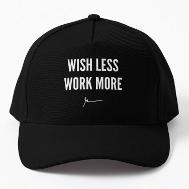 Wish Less Work More Baseball Cap Casquette Ball Cap Trucker Hat Caps Tennis