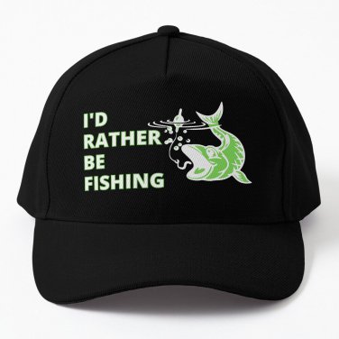 I'd Rather Be Fishing Baseball Cap Unisex Hat Casquette Snapback