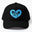 I Heart Musical Thespian (Blue Glitter) Baseball Cap Unisex Hat Casquette Snapback