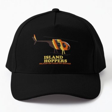 Island Hoppers Baseball Cap Hat Snapback Black Hip Hop Czapka Printed Sport