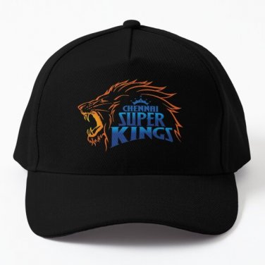 Ipl 2023 Chennai Super Kings Baseball Cap Hat Czapka Black Printed