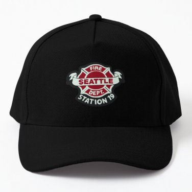 Station 19 Patch Baseball Cap Hat Casquette Black