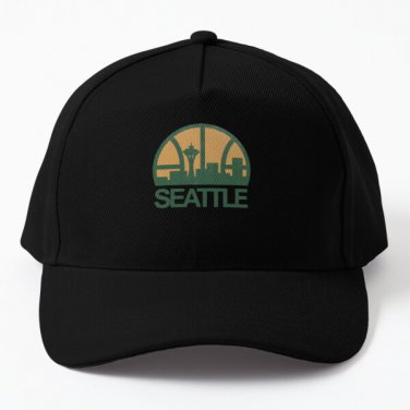 Seattle Sonics Baseball Cap Casquette Hat Black