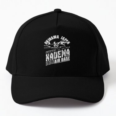 Kadena Air Base Usaf Okinawa Japan Baseball Cap Hat Hip Hop Czapka Printed Black