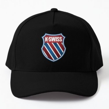 K Swiss Essential Baseball Cap Hat Snapback Casquette Czapka Black Hip Hop Printed