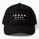 Jesus 2024 Jesus For President Make Amer Baseball Cap Hat Casquette Black