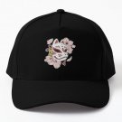 Japanese Kitsune Mask And Sakura Flower Baseball Cap Hat Printed Czapka Hip Hop Sun