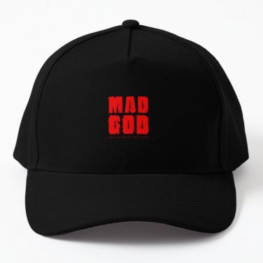 Madgod Logo In Iconic Red Baseball Cap Hat Czapka Printed Hip Hop