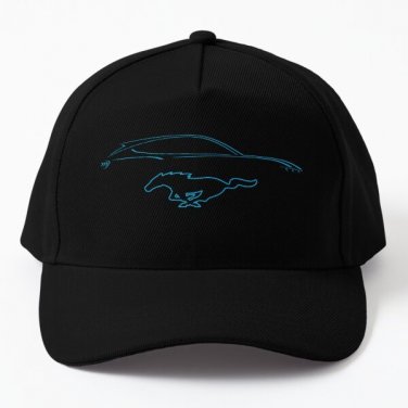 Mach E Silhouette Baseball Cap Hat Black Hip Hop Czapka Snapback Printed