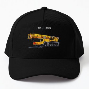 Liebherr Heavy Crane Baseball Cap Casquette Hat Snapback Mens Black