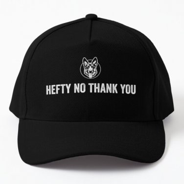 Letterkenny Hefty No Thank You Baseball Cap Hat Black Snapback Printed
