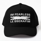 Lesserafim Logo Im Fearless Baseball Cap Hat Women Casquette Black