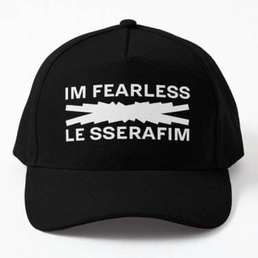 Lesserafim Logo Im Fearless Baseball Cap Hat Women Casquette Black