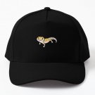 Leopard Gecko Baseball Cap Hat Printed Snapback Czapka Hip Hop Black