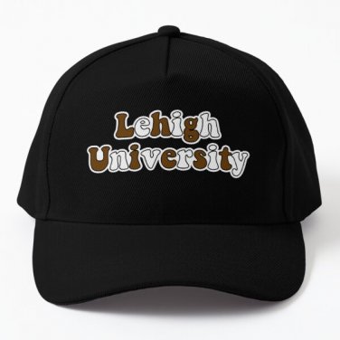 Lehigh Text Design Baseball Cap Hat Mens Casquette Black Women
