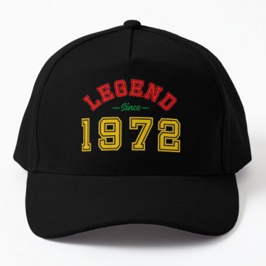 Legend Since 1972 50Th Birthday Gifts Baseball Cap Hat Casquette