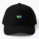 Larry Stylinson Green And Blue Hearts Baseball Cap Hat Black Casquette
