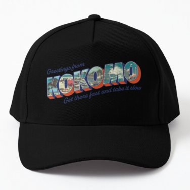 Kokomo Postcard Baseball Cap Hat Snapback Hip Hop Black