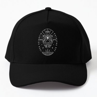 Knowledge White Skull Baseball Cap Hat Black Snapback Czapka