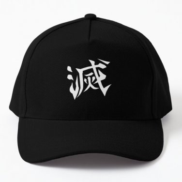 Kimetsu No Yaiba Destroy Symbol Baseball Cap Hat Mens Black Women Casquette
