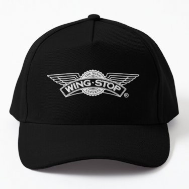 Wingstop Baseball Cap Casquette Hat Black Hip Hop Snapback Mens Women