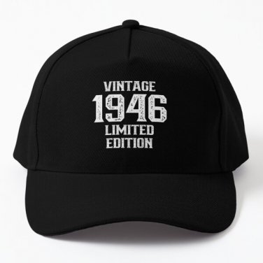 Vintage 1946 Baseball Cap Casquette Hat Hip Hop Mens Black Women